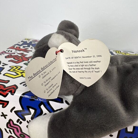 Beanie Babies LOT RARE Nanook Neon Almond Mystic Batty Smoochy Tag Errors On All - Picture 5 of 16